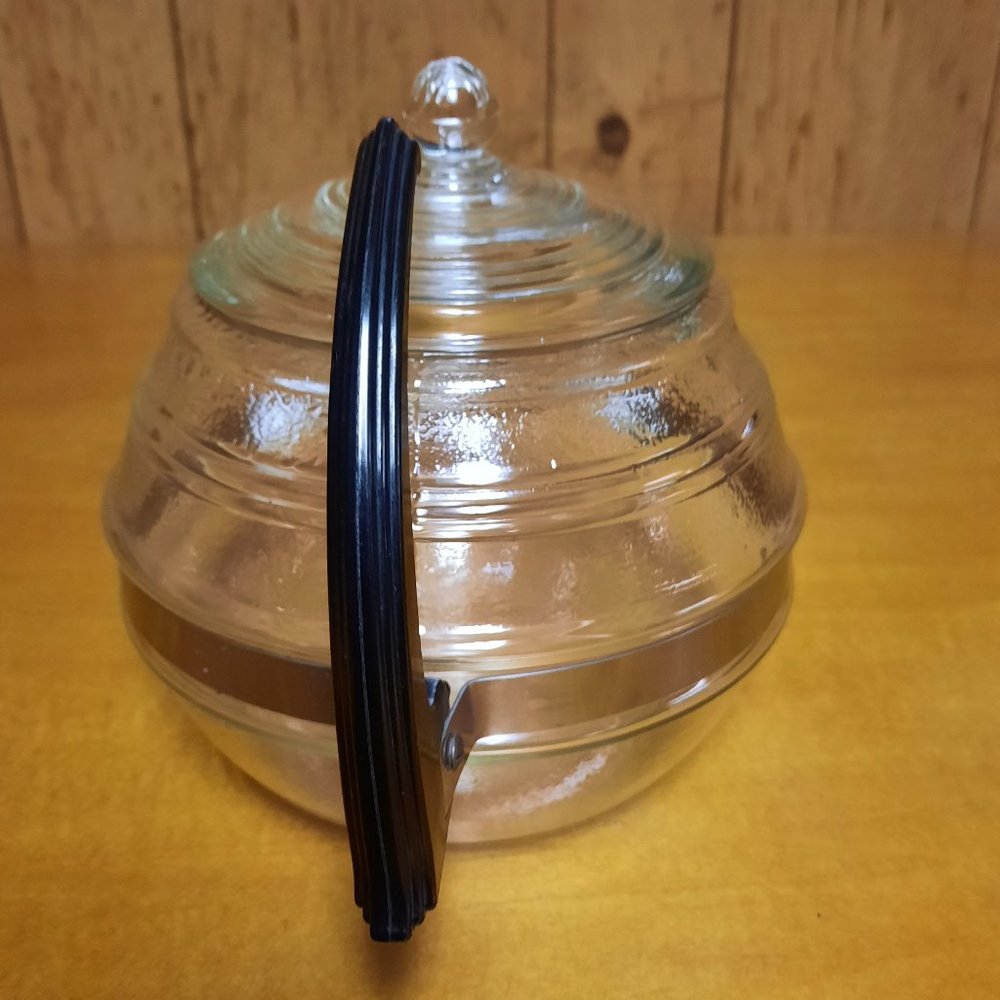 Vintage Clear Glass Tea Pot - Picture 4 of 5